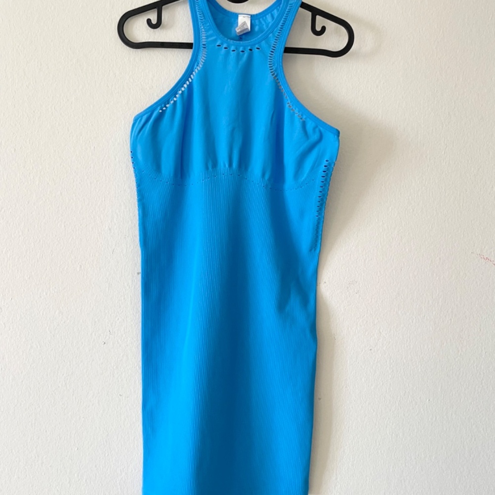 ALO Yoga Sky Blue Racerback Bodycon Dress - Picture 7 of 15
